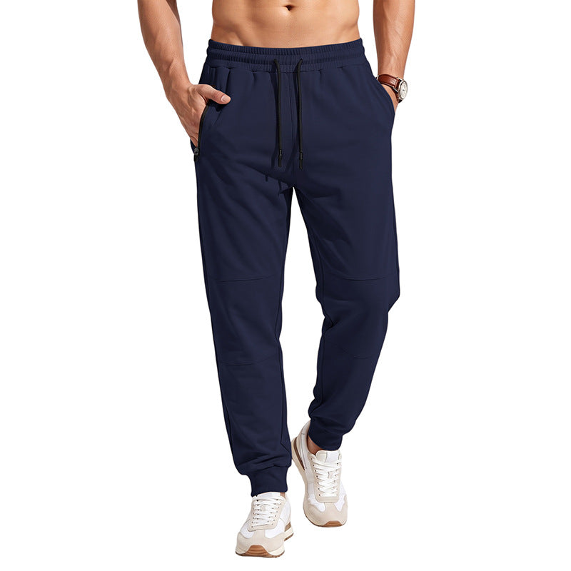 Herren Slim-Fit Performance-Jogginghose aus French-Terry mit Knieeinsatz und Reißverschlusstaschen Shop Nory