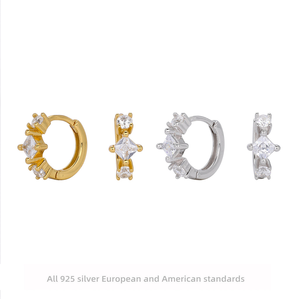Damen Luxuriöse Ohrhänger aus 925 Sterling Silber mit funkelndem Zirkon Shop Nory