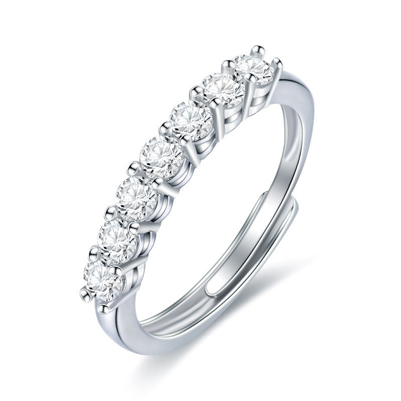 Damen Feiner Schmuckring mit quadratischem Zirkonia Shop Nory