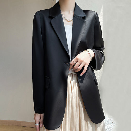 Damen Leichttaillierter Longblazer mit Knopfverschluss und Flap‑Taschen Shop Nory