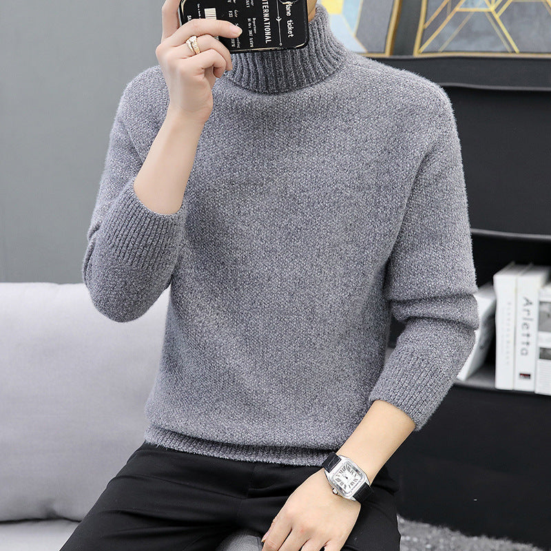 Herren Rollkragenpullover aus Bouclé-Feinstrick mit gerippten Bündchen Shop Nory