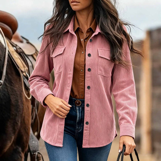 Damen Modische Cordjacke