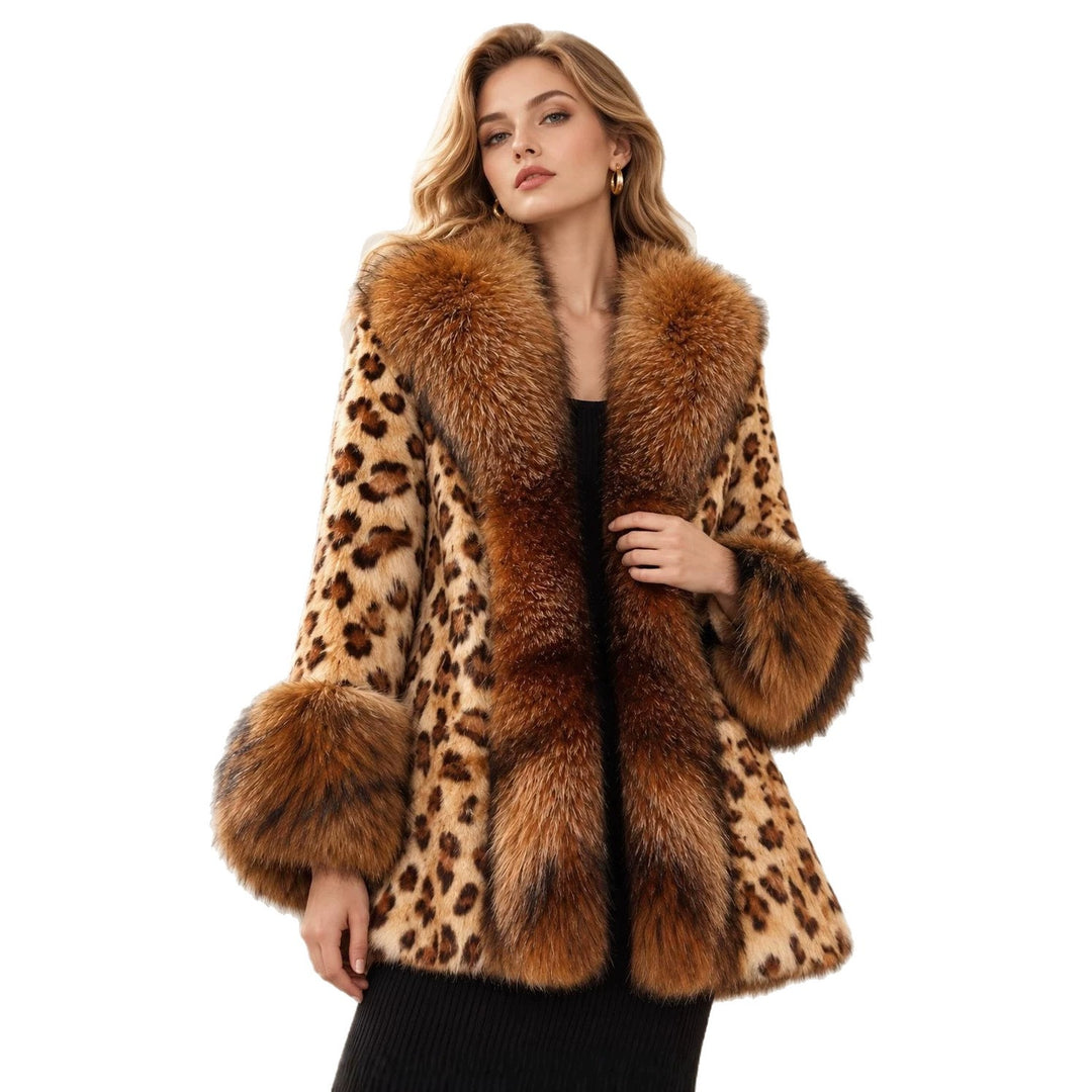 Damen Midilanger Kunstpelz‑Mantel mit voluminösem Schalkragen und Statement‑Manschetten Shop Nory