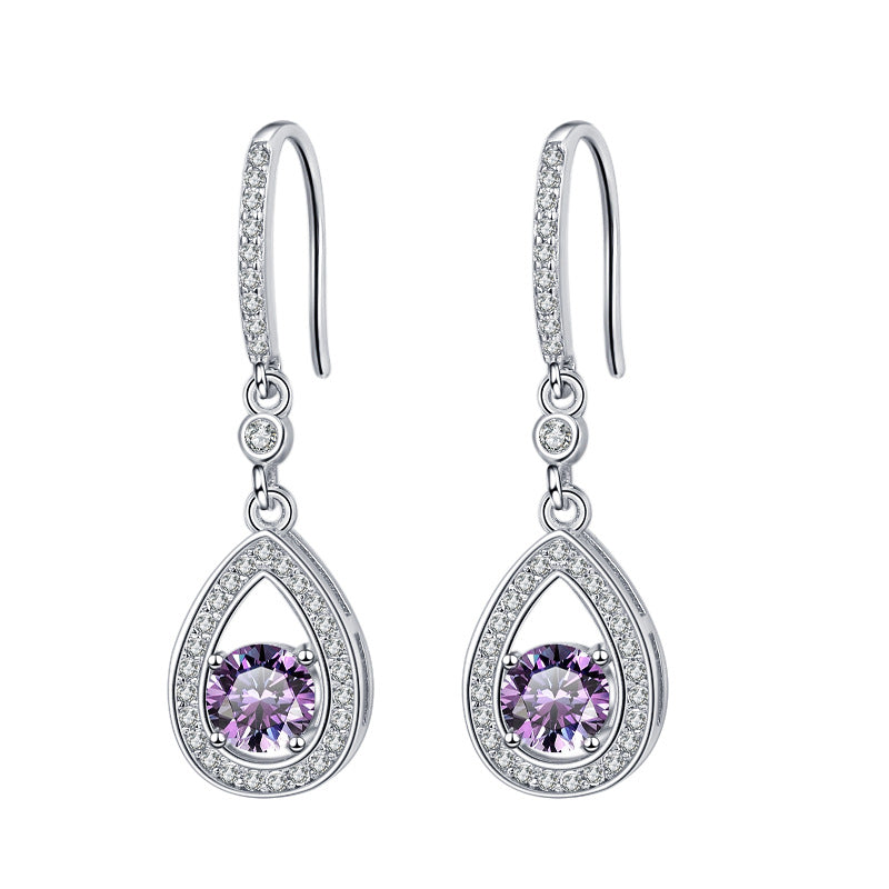 Damen Tropfenohrringe mit funkelnden Zirkoniasteinen und eleganter Fassung Shop Nory