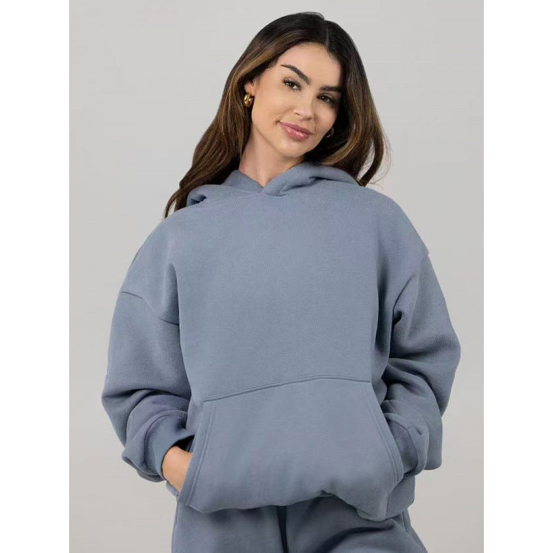 Damen nan oversized Kapuzenpullover mit Kängurutasche und weichem Fleece-Innenfutter Shop Nory