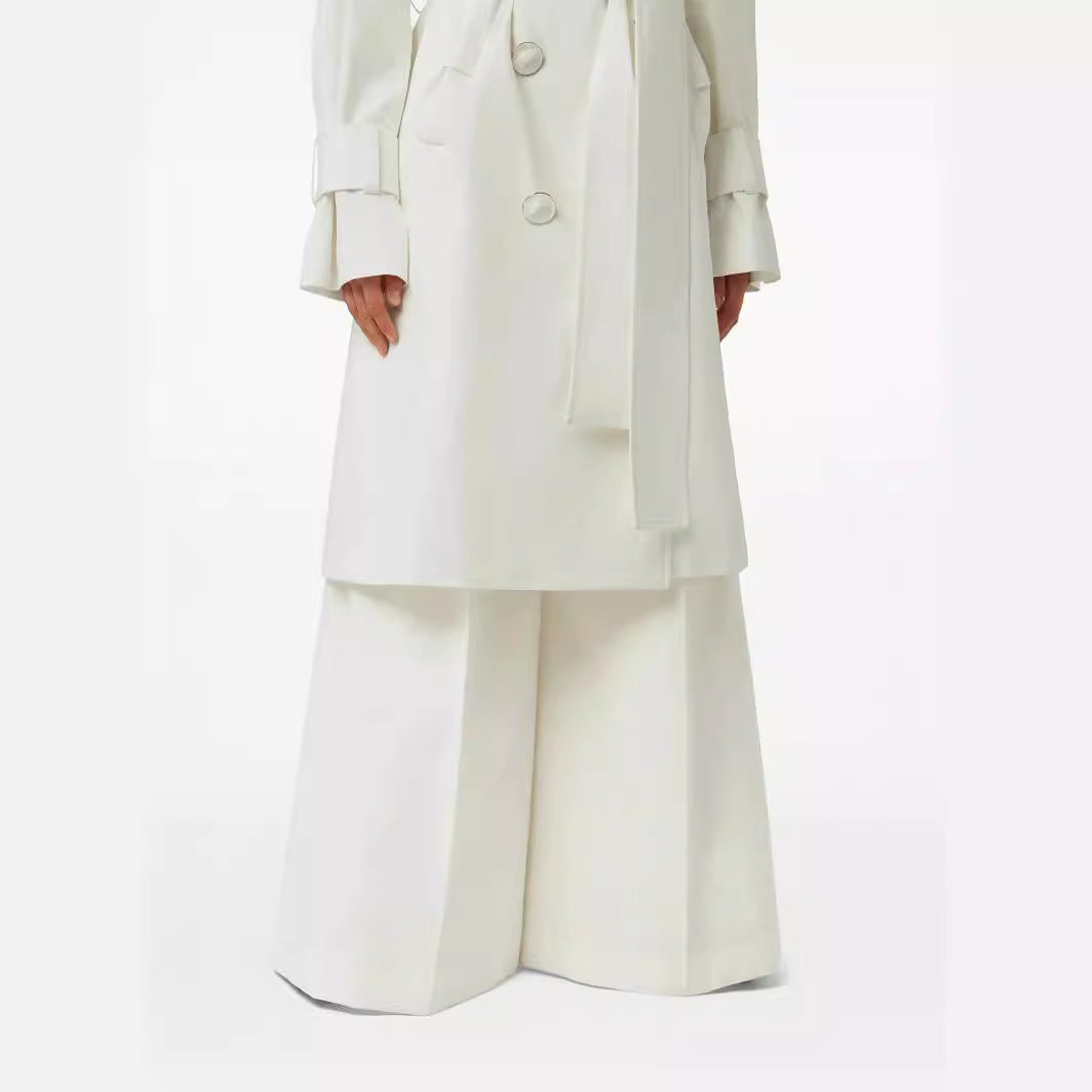 Damen Trenchcoat mit weitem Revers und Taillengürtel Shop Nory