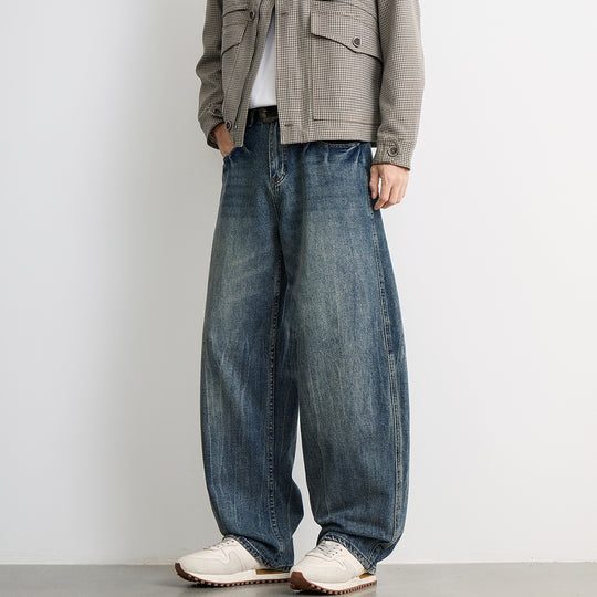 Herren weite Balloon-Jeans mit extra weitem Bein, tiefem Schritt und authentischer Used-Waschung Shop Nory