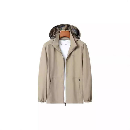 Herren Leichte Kapuzen-Shelljacke mit wasserabweisender Mikrofaser und verdeckten Reißverschlusstaschen Shop Nory