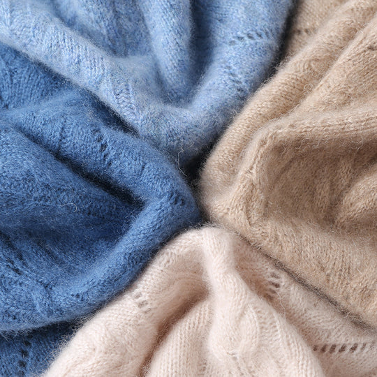 Damen Weicher Mohair‑Optik Oversize‑Rollkragenpullover mit Ajour‑Zopfstruktur Shop Nory