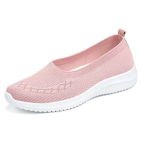Damen nan nahtloser Strick-Ballerina-Slip mit sockenähnlichem Schaft, elastischem Einstieg und dämpfender Leichtlaufsohle Shop Nory
