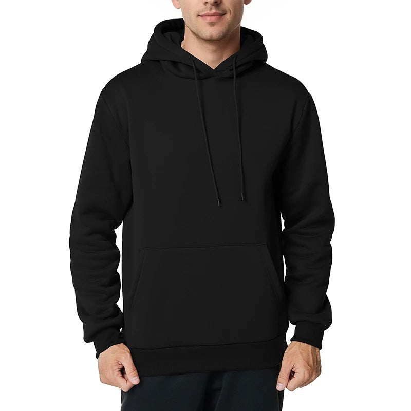 Herren nan minimalistischer Kapuzenpullover mit weichem Fleece-Innenfutter und Kängurutasche Shop Nory