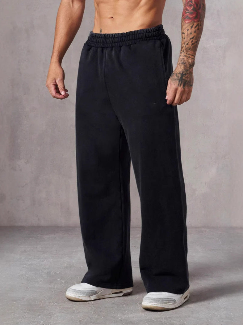 Herren Baggy Jogginghose mit elastischem Bund und seitlichen Taschen