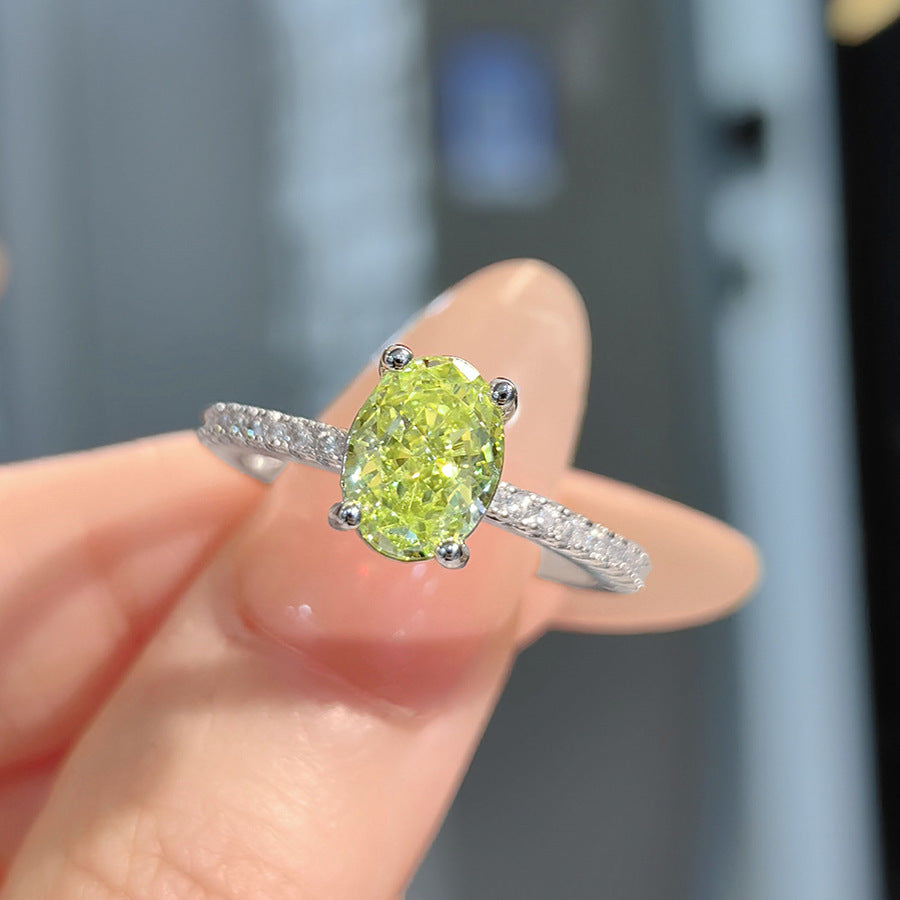 Damen eleganter und zierlicher Ring mit ovalem Zirkonia Shop Nory