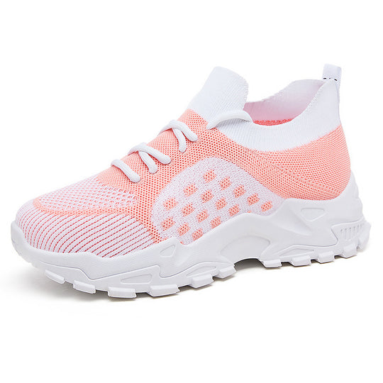 Damen nan leichter Strick-Chunky-Sneaker mit sockenähnlichem Schaft, gepolsterter Fersenstütze und griffiger Trail-Laufsohle Shop Nory