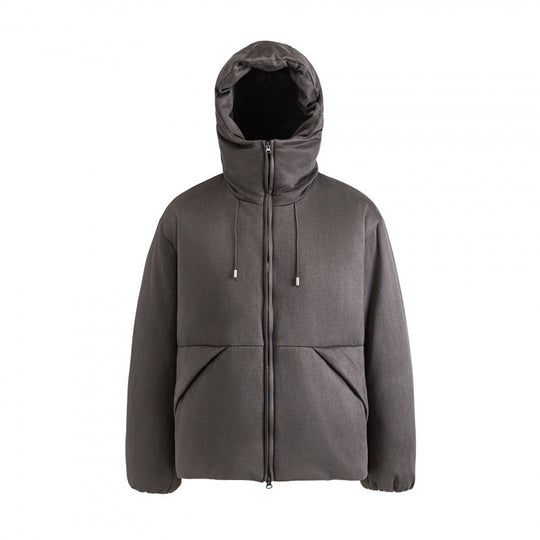 Unisex Wattierte Boxy‑Jacke mit hohem Stehkragen und Kapuze Shop Nory