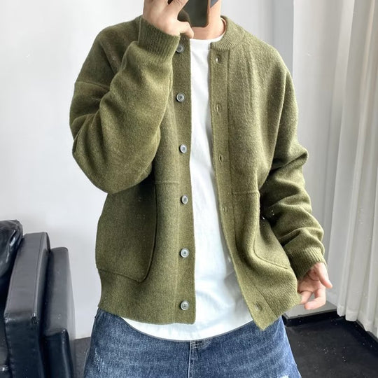 Herren Lässige Strickjacke mit Knopfleiste Shop Nory