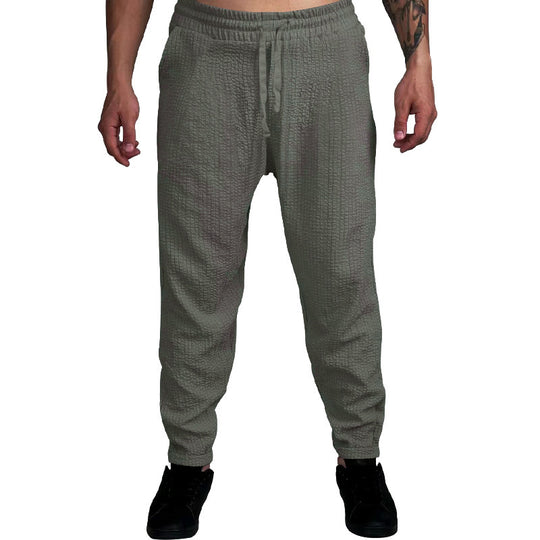 Herren Texturierte tapered Jogginghose mit Elastikbund, Tunnelzug & gerippten Knöchelbündchen Shop Nory
