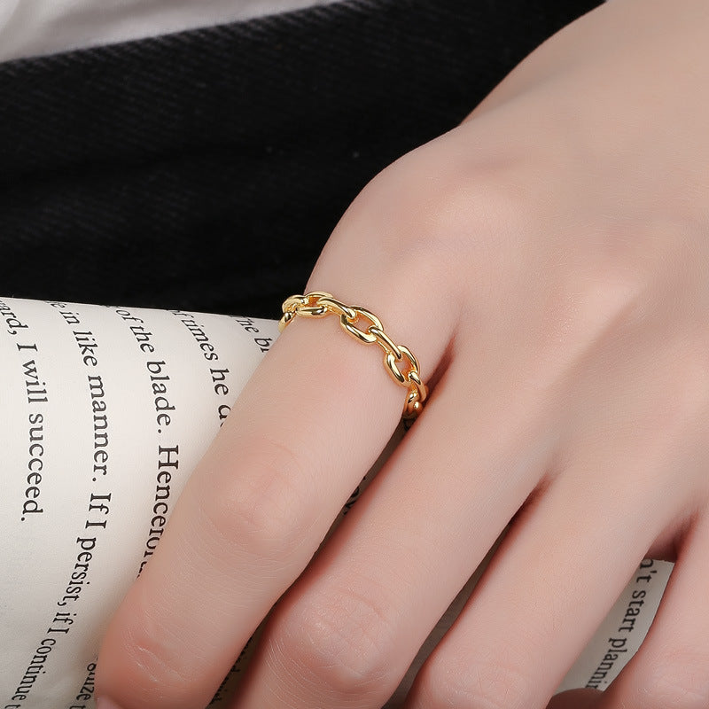 Damen Offener Ring mit stilvollem Kettendesign Shop Nory