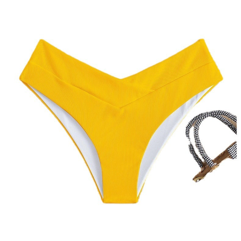 Damen Hochgeschnittenes Bikini-Höschen Shopnory