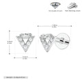 Damen Ohrstecker mit rautenförmigem Zirkonbesatz aus hochwertigem 925 Sterling Silber Shop Nory