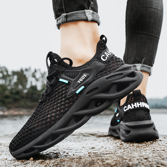Herren Atmungsaktiver Knit-Sneaker mit elastischem Einstieg und skulpturaler Hohlkammer-Sohle Shopy Nory