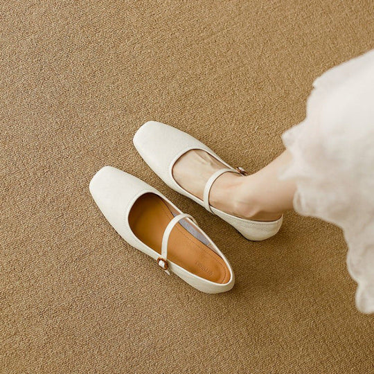 Damen Ballerinas mit modischem Riemchen