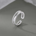 Damen Offener Zierlicher Silberring mit feinen Reliefmustern Shop Nory