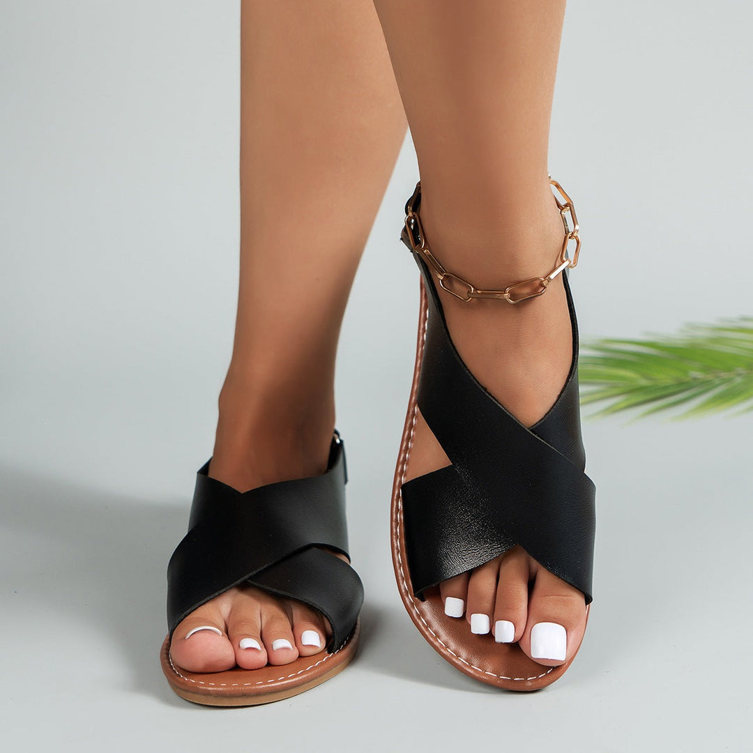 Damen Komfortable Riemchen-Sandalen mit elegantem Schnitt