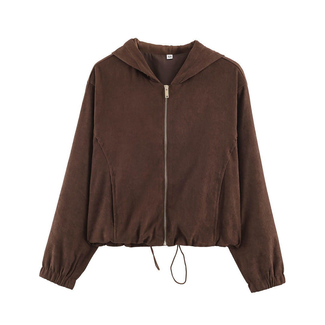 Damen weite Loungehose aus Veloursoptik mit Kordelzug und Eingrifftaschen Shop Nory