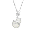 Damen elegante Halskette mit kunstvollem Blatt-Design und Perlenanhänger Shop Nory