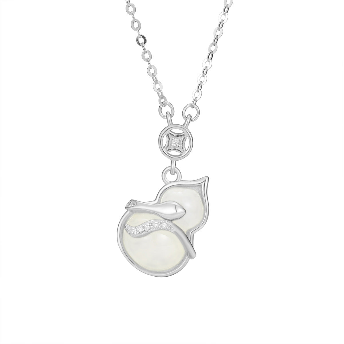 Damen elegante Halskette mit kunstvollem Blatt-Design und Perlenanhänger Shop Nory