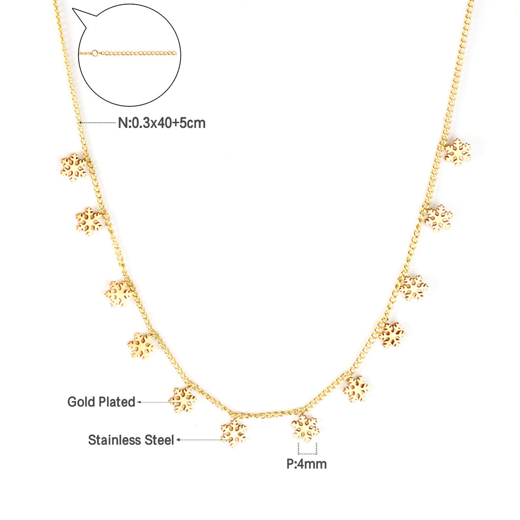 Damen elegante Goldplattierte Halskette mit geometrischen Anhängern Shop Nory