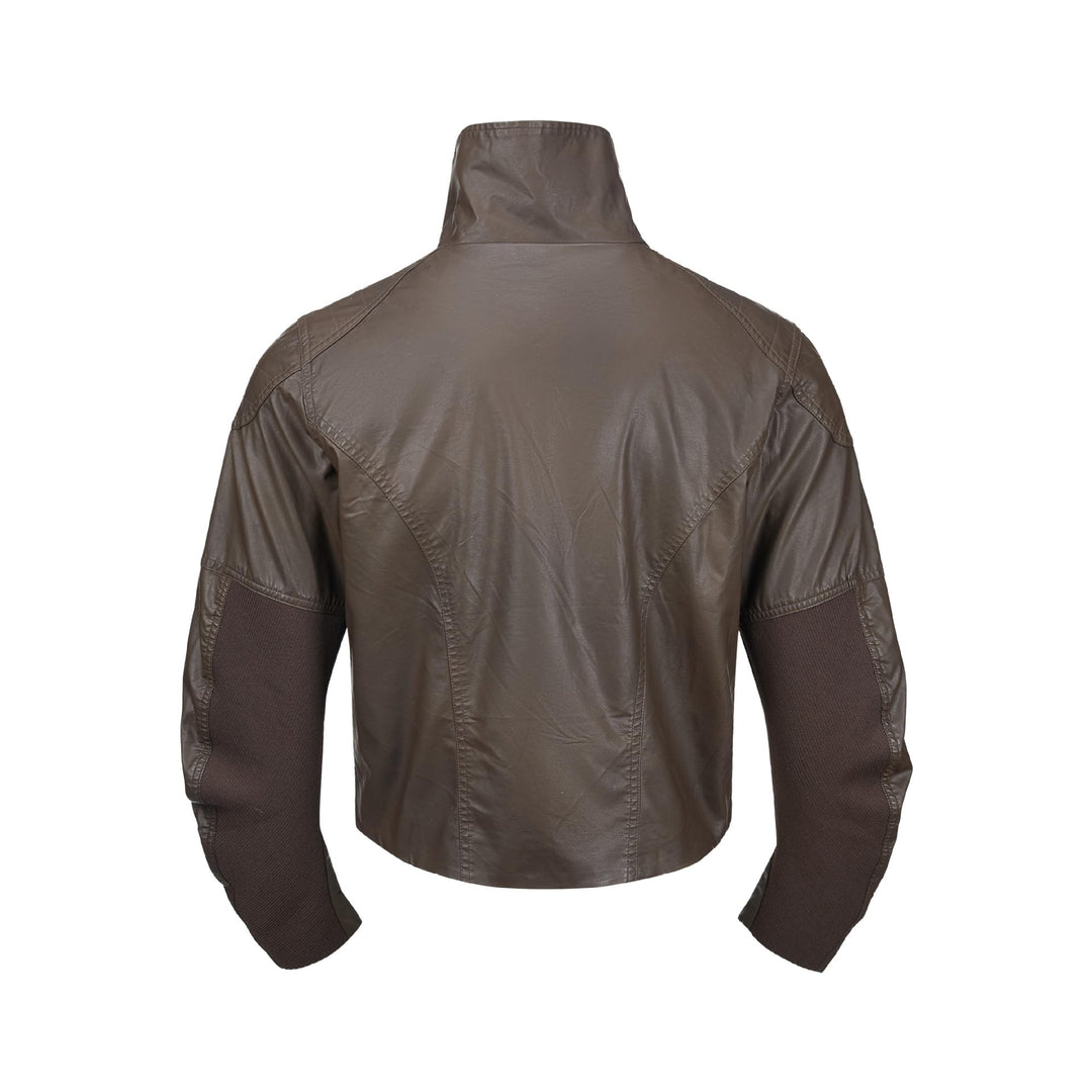 Herren Lederoptik‑Blouson mit hohem Stehkragen und Reißverschluss‑Brusttaschen Shop Nory