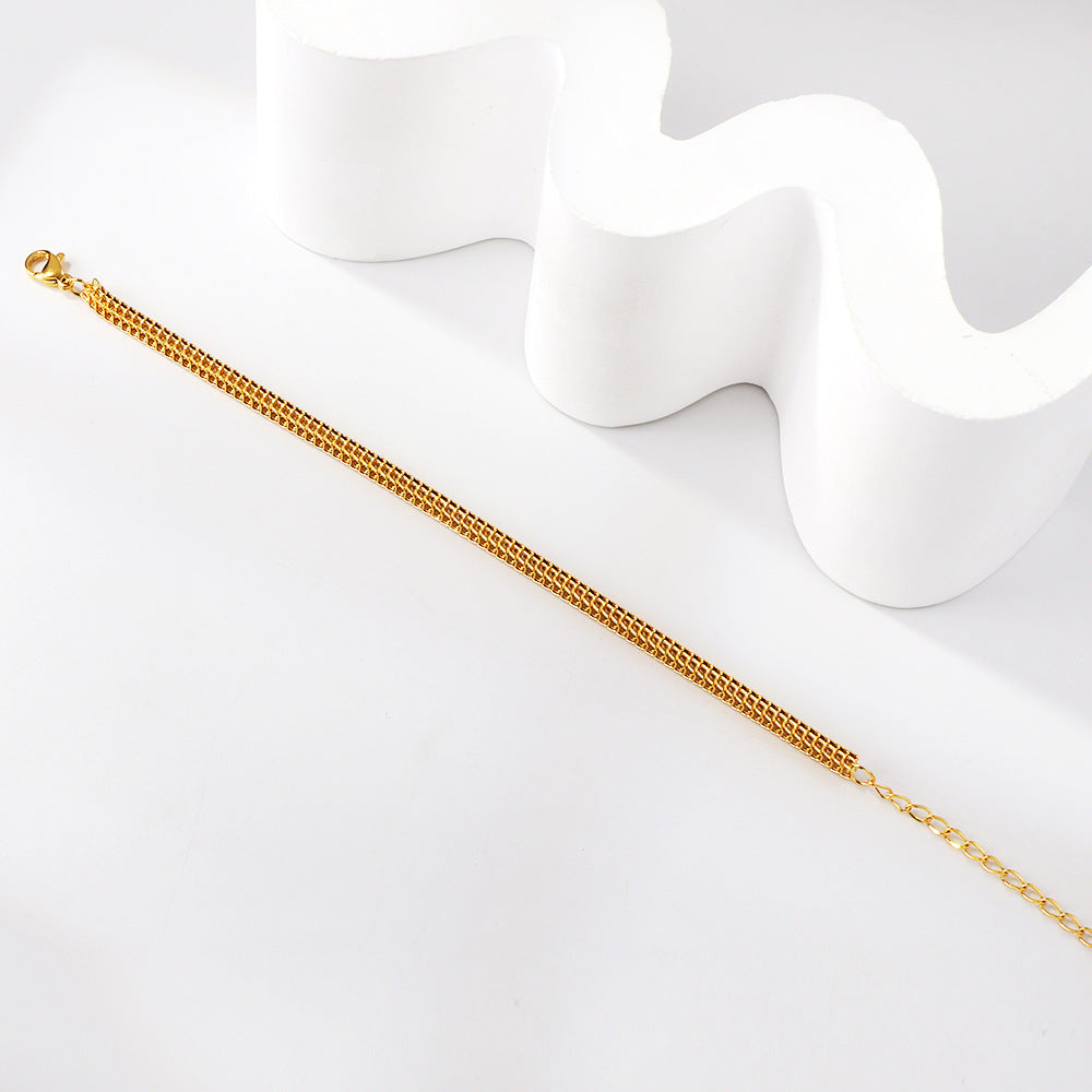 Damen Armband mit elegantem Münzdesign und verschließbarem Karabinerverschluss Shop Nory