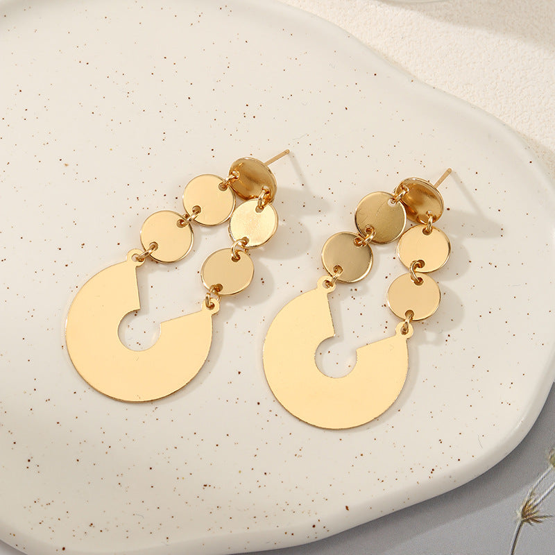 Damen elegante Ohrstecker mit rustikalem, gefalteten Design Shop Nory