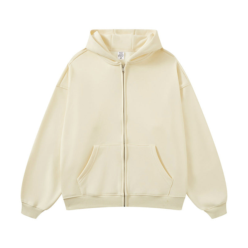 Unisex Kapuzen-Sweatjacke mit durchgehendem Reißverschluss, oversized Passform und Kängurutaschen Shop Nory