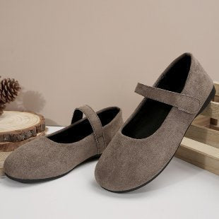 Damen Ballerinas mit verstellbarem Klettverschluss und weichem Obermaterial