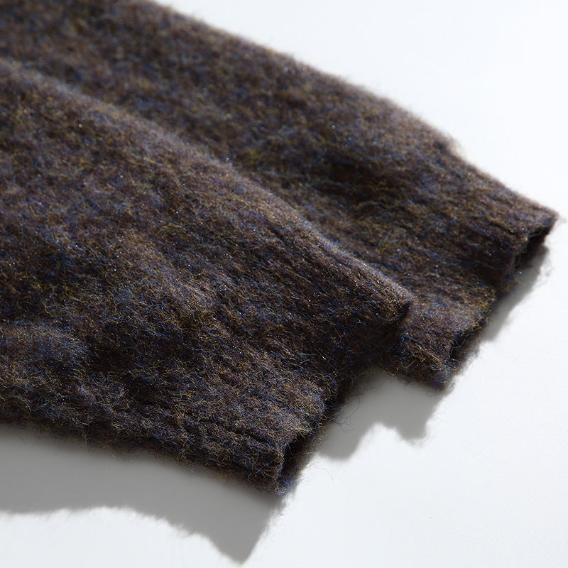 Damen Grobgestrickte Oversize-Cardigan mit Mohair-Optik und Rundhalsausschnitt Shop Nory