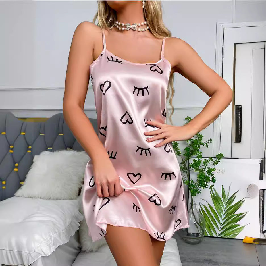Damen Satin Nachthemd Shopnory