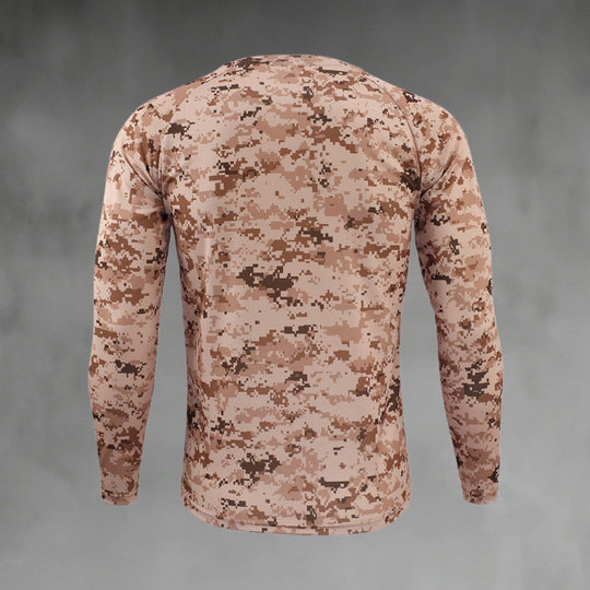 Herren Funktionales Langarmshirt mit Camouflage-Muster