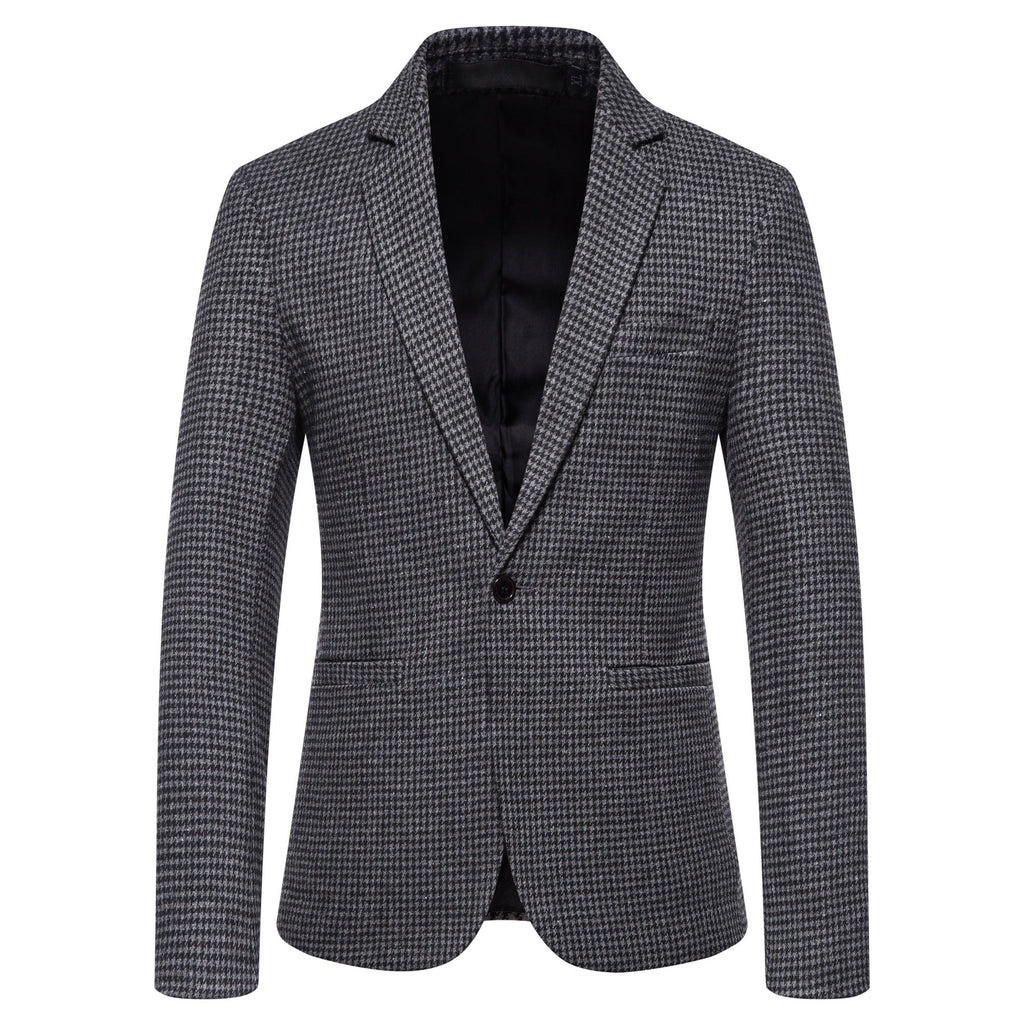 Herren eleganter Blazer mit modernem Schachbrettmuster
