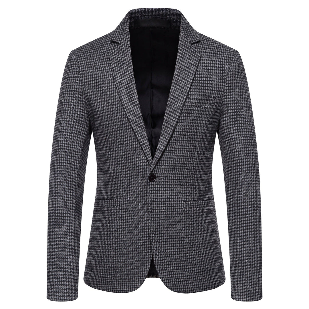 Herren eleganter Blazer mit modernem Schachbrettmuster