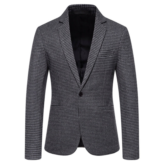 Herren eleganter Blazer mit modernem Schachbrettmuster
