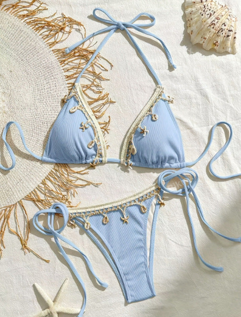Damen Triangel-Bikini mit raffinierten Details Shopnory