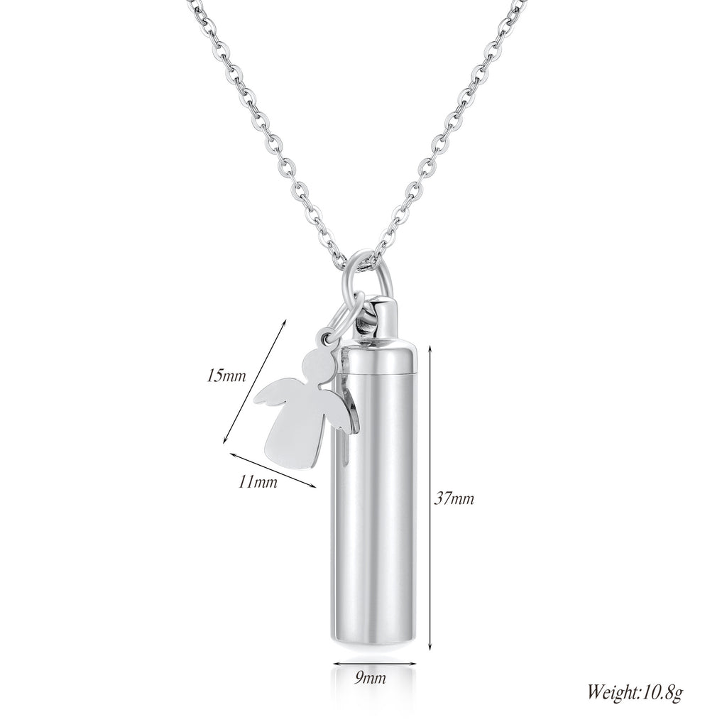 Damen Kette mit personalisierbarem Anhänger im Stil einer Kapsel Shop Nory