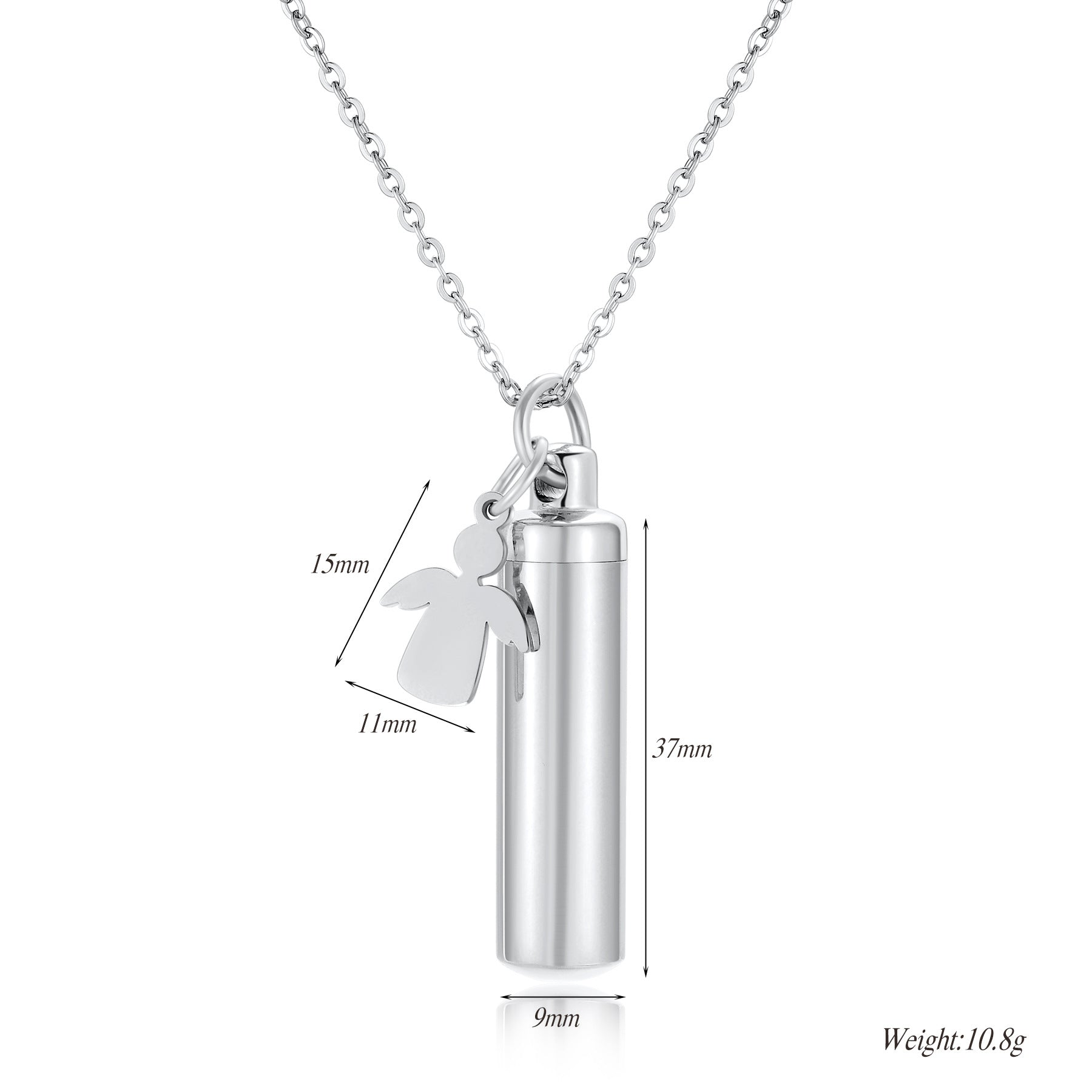 Damen Kette mit personalisierbarem Anhänger im Stil einer Kapsel Shop Nory