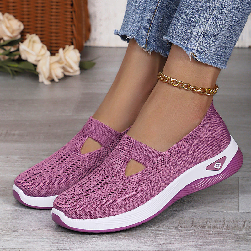 Damen Atmungsaktive Freizeit-Slipper mit elastischem Einschlupf und flexibler Sohle Shopnory
