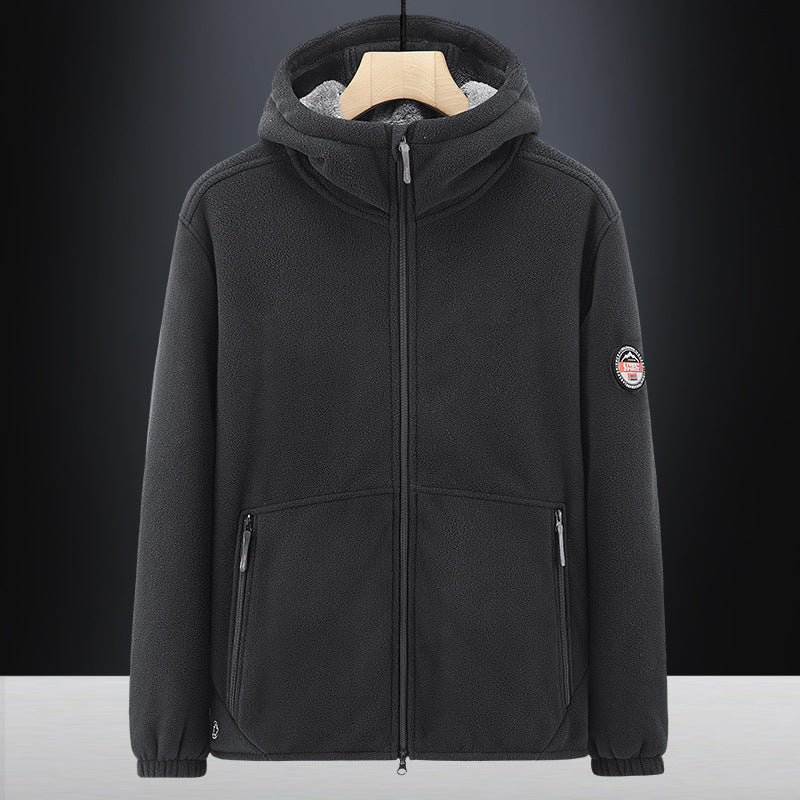 Herren Thermo-Fleece-Hoodie mit isolierendem Sherpa-Besatz und verdeckten Reißverschlusstaschen Shop Nory
