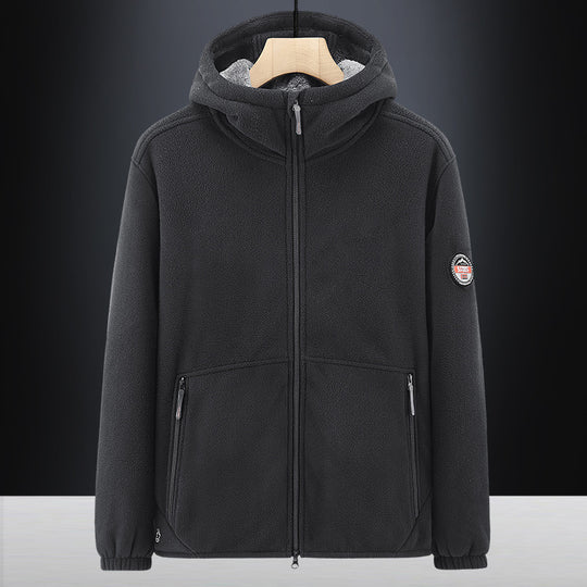 Herren Thermo-Fleece-Hoodie mit isolierendem Sherpa-Besatz und verdeckten Reißverschlusstaschen Shop Nory