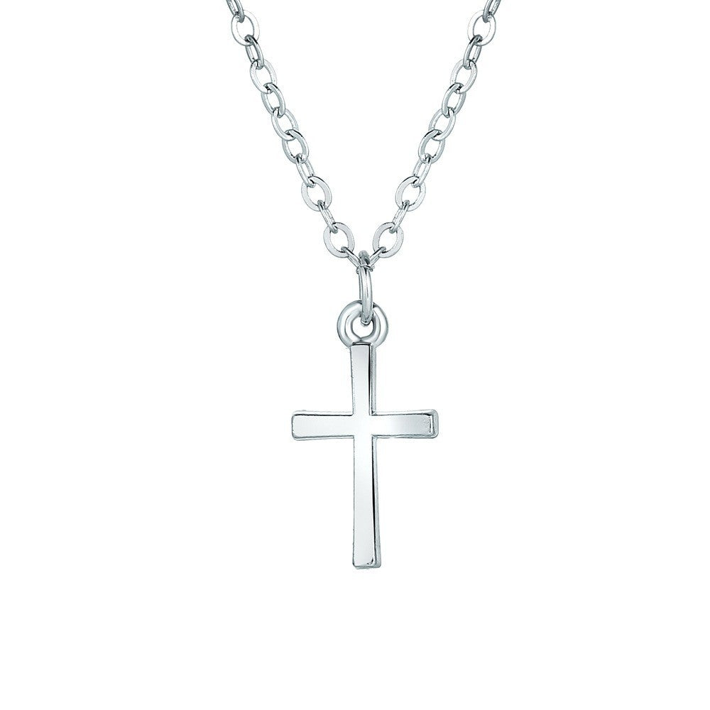 Damen Halskette mit filigranem Kreuzanhänger und hochwertiger Kette Shop Nory